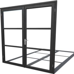 Staallook dubbele deur 160cm.